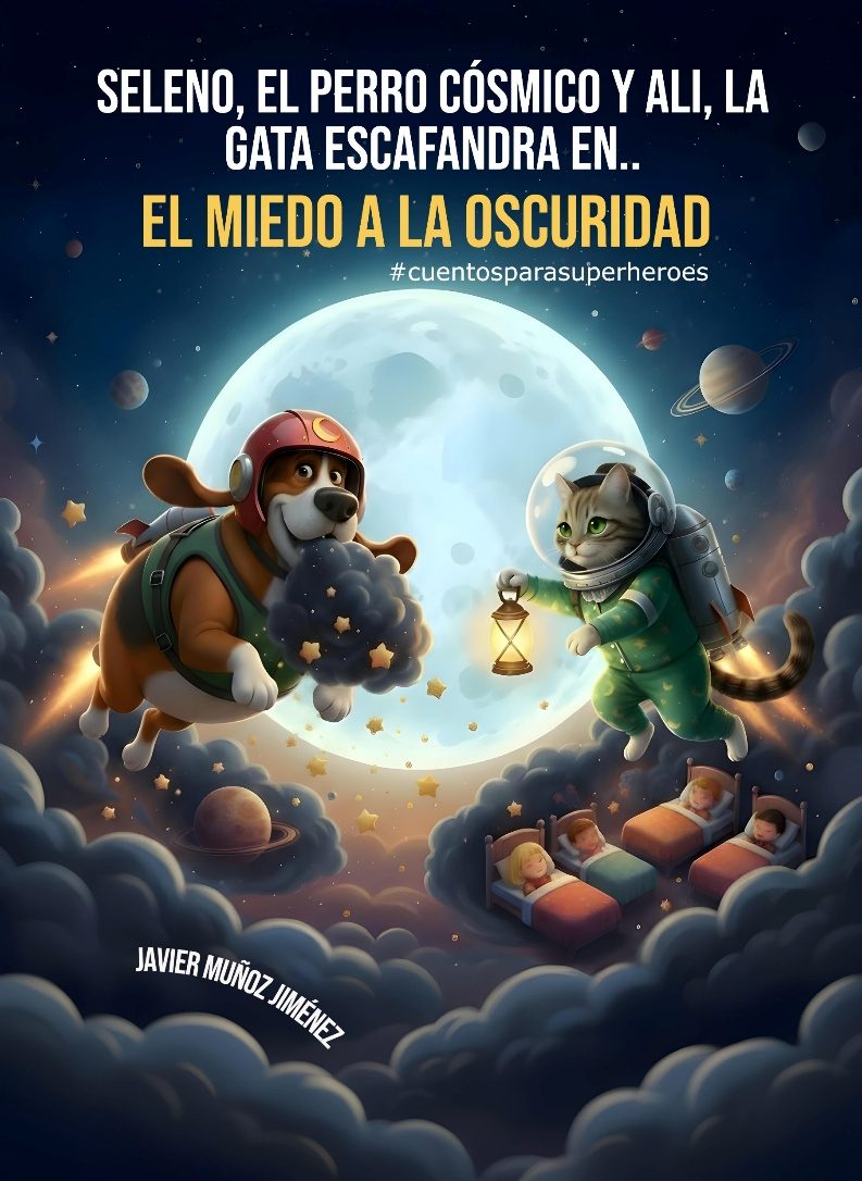 Seleno, el perro cósmico y Ali, la gata escafandra — El miedo a la oscuridad