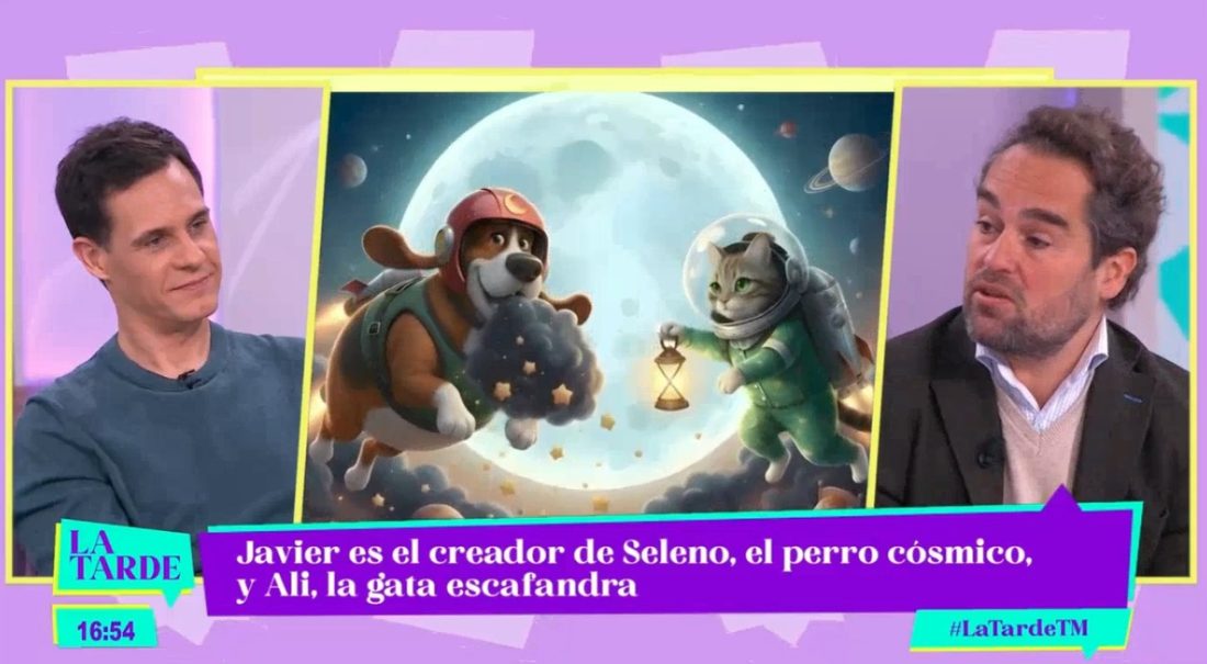 La Tarde: Javier es el creador de Seleno, el perro cósmico, y Ali, la gata escafandra
