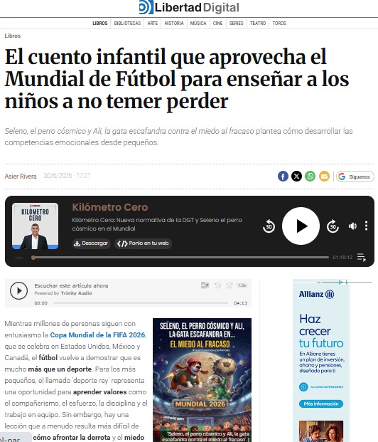 El cuento infantil que aprovecha el Mundial para enseñar a los niños a no temer perder